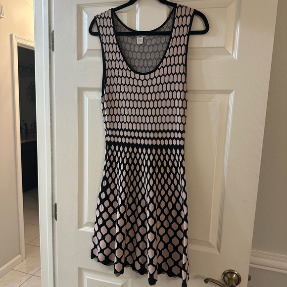 Bar III Pink and Black Geometric Mini Dress - Picture 2 of 6